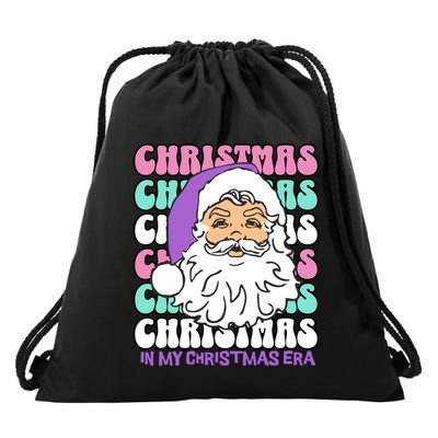 In My Christmas Era Print Gift Drawstring Bag