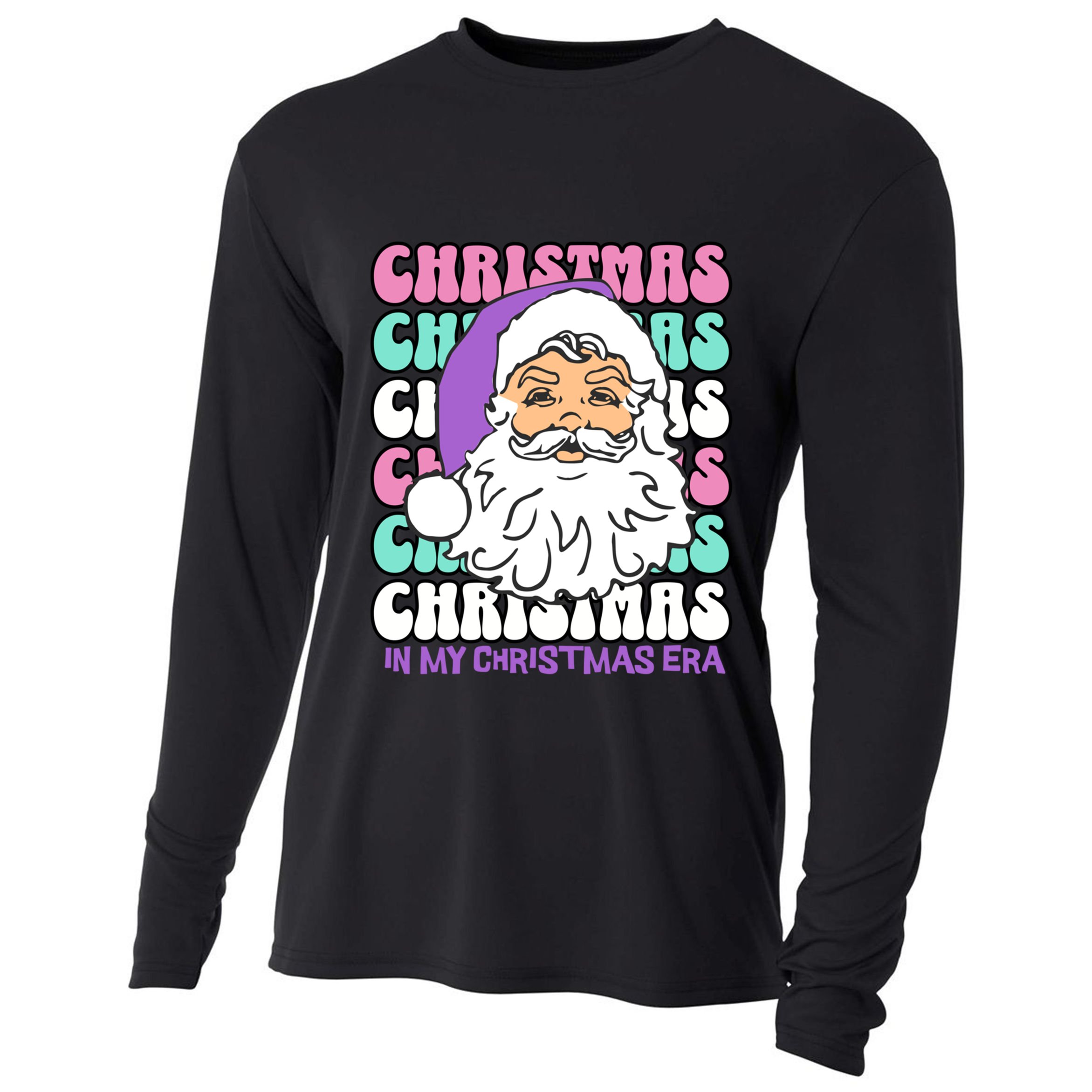 In My Christmas Era Print Gift Cooling Performance Long Sleeve Crew