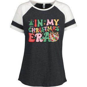 In My Christmas Era Xmas Holiday Enza Ladies Jersey Colorblock Tee