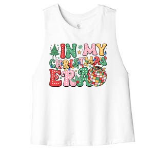 In My Christmas Era Xmas Holiday Women's Racerback Cropped Tank