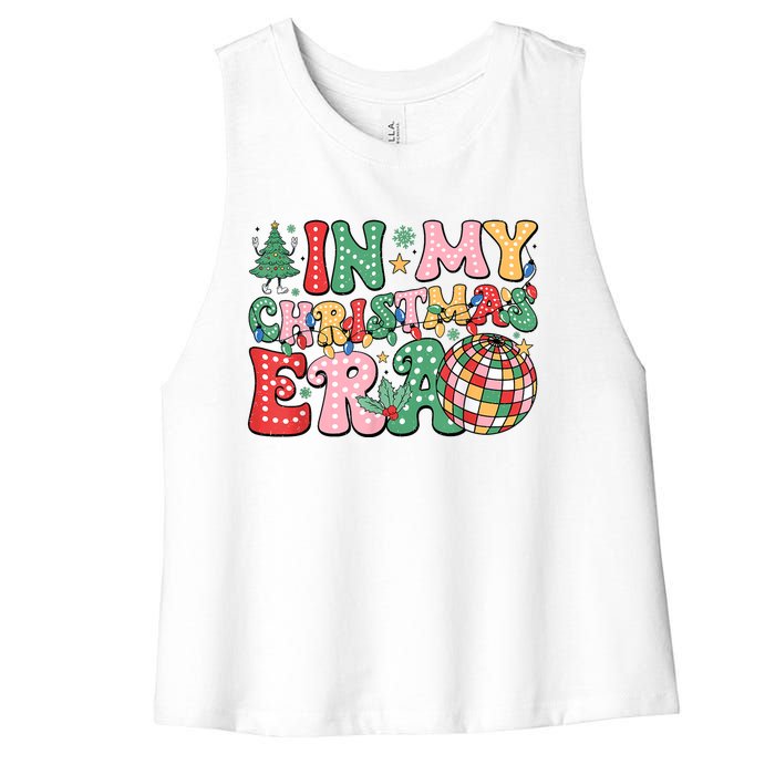 In My Christmas Era Xmas Holiday Women's Racerback Cropped Tank