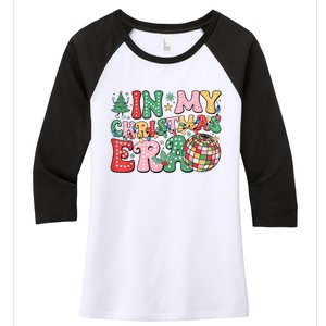 In My Christmas Era Xmas Holiday Women's Tri-Blend 3/4-Sleeve Raglan Shirt