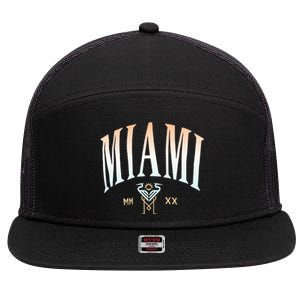 Inter Miami Cf Gradient Heavy Relaxed 7 Panel Mesh Trucker Snapback Hat