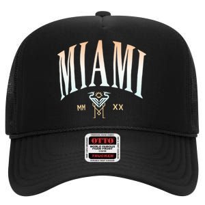 Inter Miami Cf Gradient Heavy Relaxed High Crown Mesh Back Trucker Hat