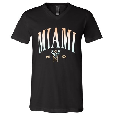 Inter Miami Cf Gradient Heavy Relaxed V-Neck T-Shirt