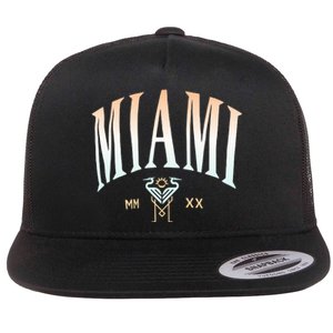 Inter Miami Cf Gradient Heavy Relaxed Flat Bill Trucker Hat