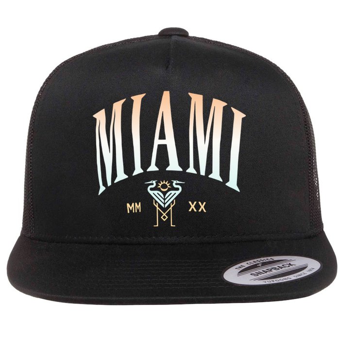 Inter Miami Cf Gradient Heavy Relaxed Flat Bill Trucker Hat