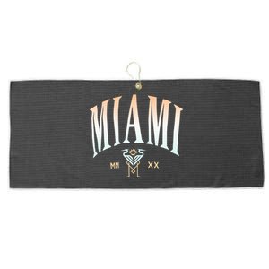 Inter Miami Cf Gradient Heavy Relaxed Large Microfiber Waffle Golf Towel