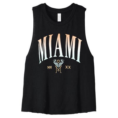 Inter Miami Cf Gradient Heavy Relaxed Women's Racerback Cropped Tank