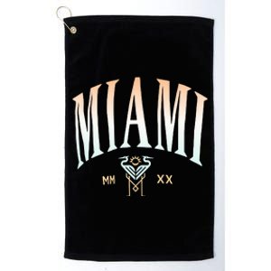 Inter Miami Cf Gradient Heavy Relaxed Platinum Collection Golf Towel