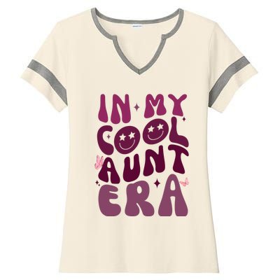 In My Cool Aunt Era Cute Gift Ladies Halftime Notch Neck Tee