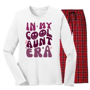 In My Cool Aunt Era Cute Gift Women's Long Sleeve Flannel Pajama Set 