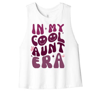 In My Cool Aunt Era Cute Gift Women's Racerback Cropped Tank