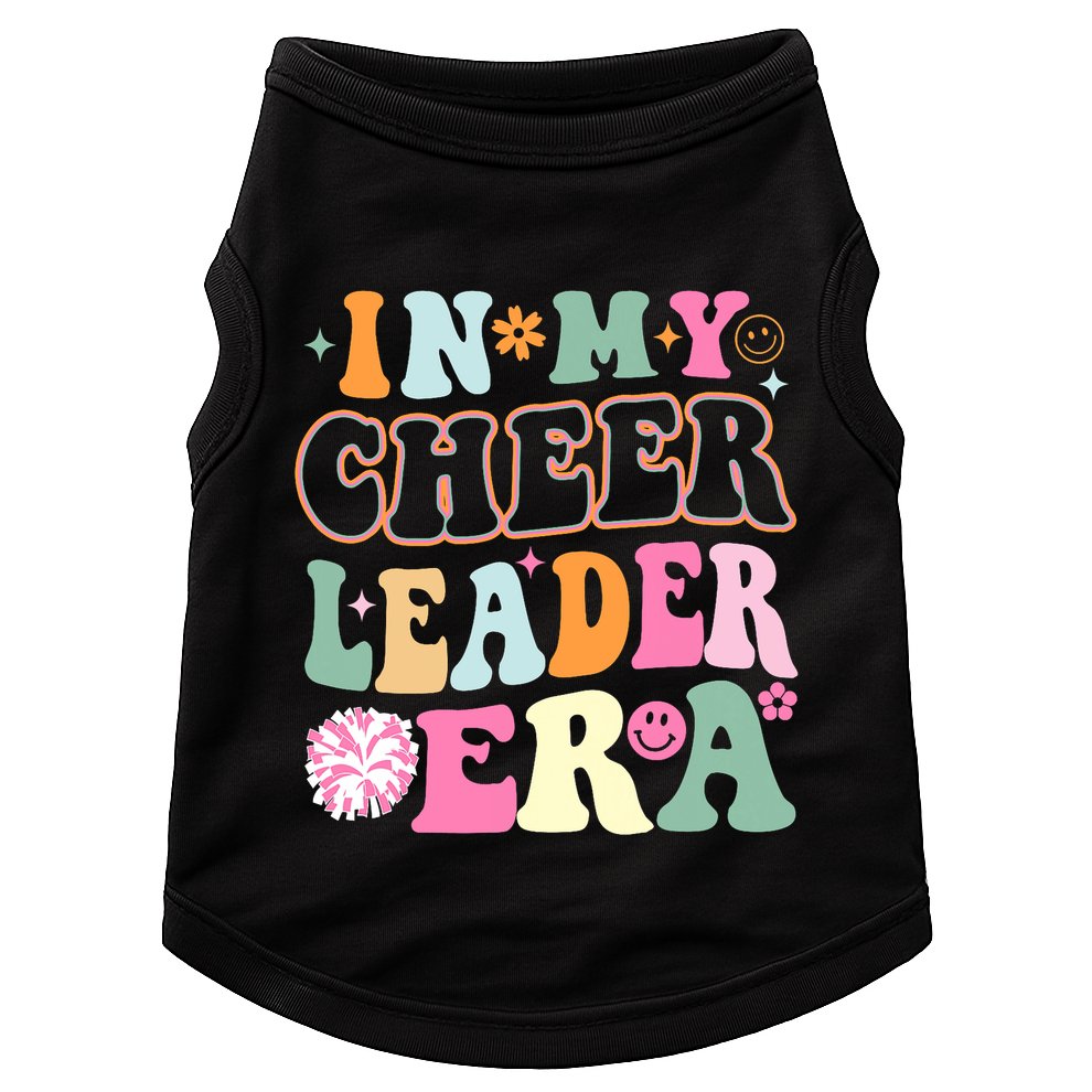 In My Cheer Coach Era Funny Retro Cheerleader Cheerleading Doggie Tank