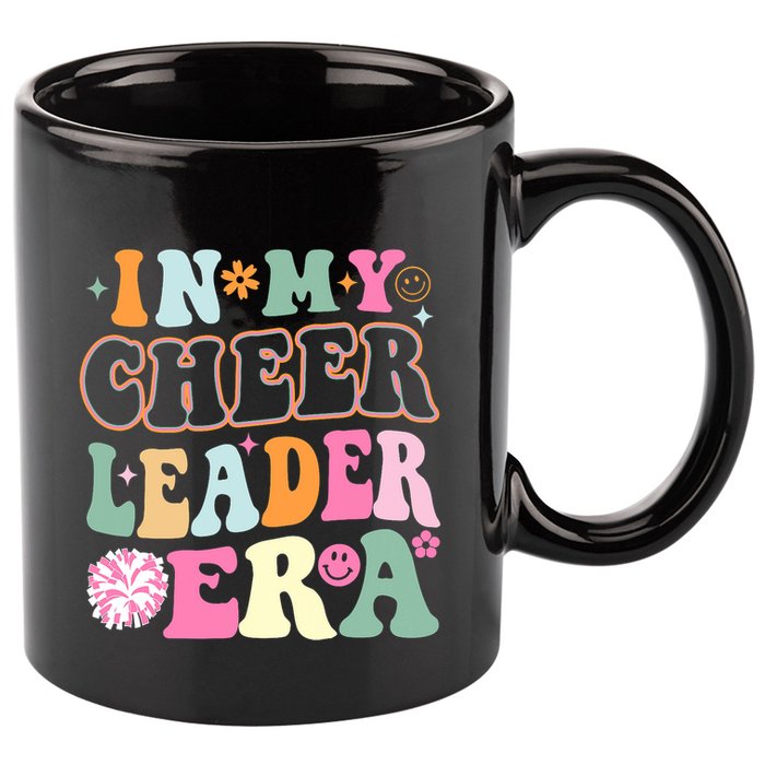 In My Cheer Coach Era Funny Retro Cheerleader Cheerleading 11oz C Handle Ceramic Mug