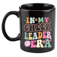 In My Cheer Coach Era Funny Retro Cheerleader Cheerleading 11oz C Handle Ceramic Mug