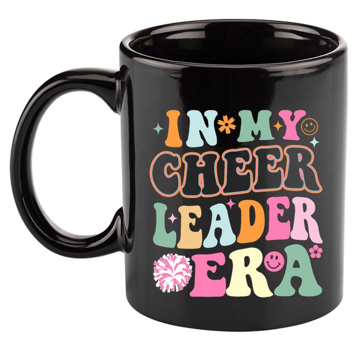 In My Cheer Coach Era Funny Retro Cheerleader Cheerleading 11oz C Handle Ceramic Mug