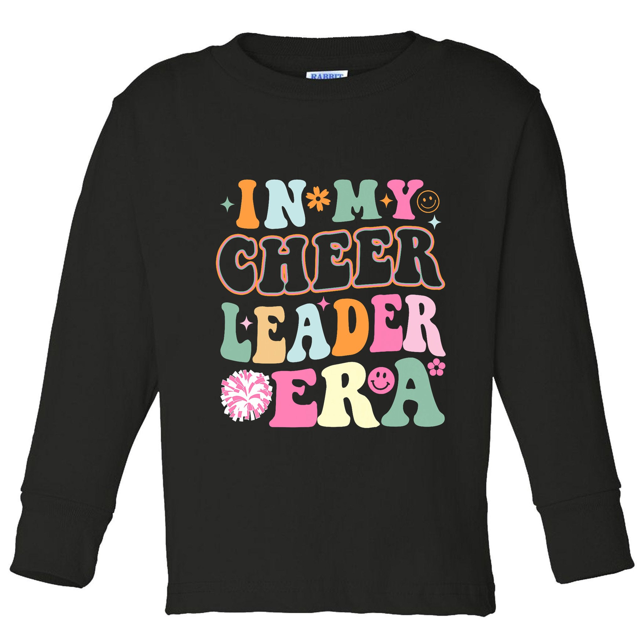 In My Cheer Coach Era Funny Retro Cheerleader Cheerleading Toddler Long Sleeve Shirt
