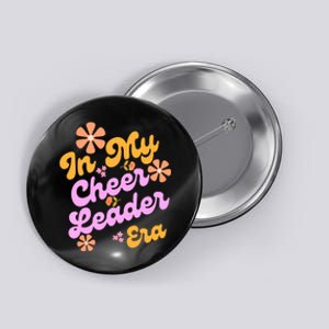 In My Cheer Leader Era Cheerleading Coach Funny Groovy Retro Button