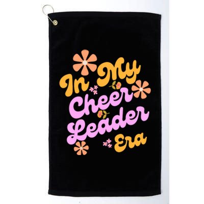 In My Cheer Leader Era Cheerleading Coach Funny Groovy Retro Platinum Collection Golf Towel