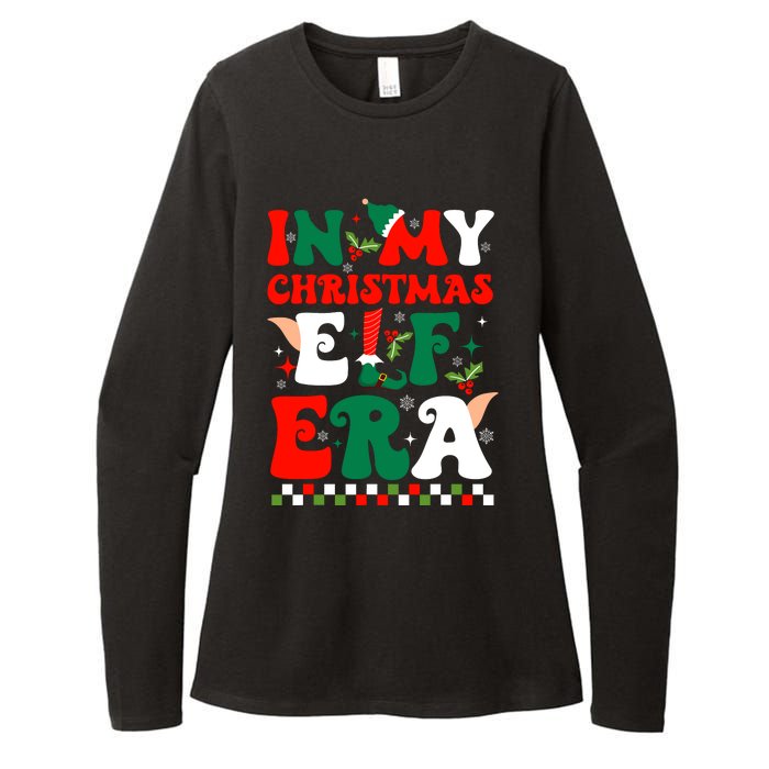 In My Christmas Elf Era Xmas Groovy Santa Squad Holiday Womens CVC Long Sleeve Shirt