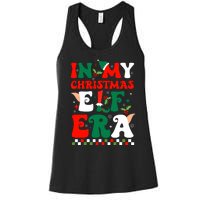 In My Christmas Elf Era Xmas Groovy Santa Squad Holiday Women's Racerback Tank