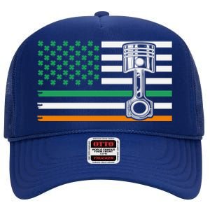 Irish Mechanic Cute Gift Machinist Cute Gift St Patrick’s Day Funny Gift High Crown Mesh Back Trucker Hat