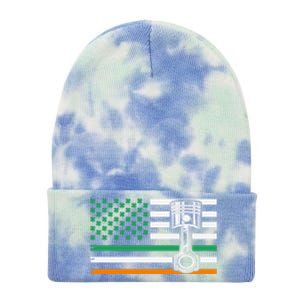 Irish Mechanic Cute Gift Machinist Cute Gift St Patrick’s Day Funny Gift Tie Dye 12in Knit Beanie