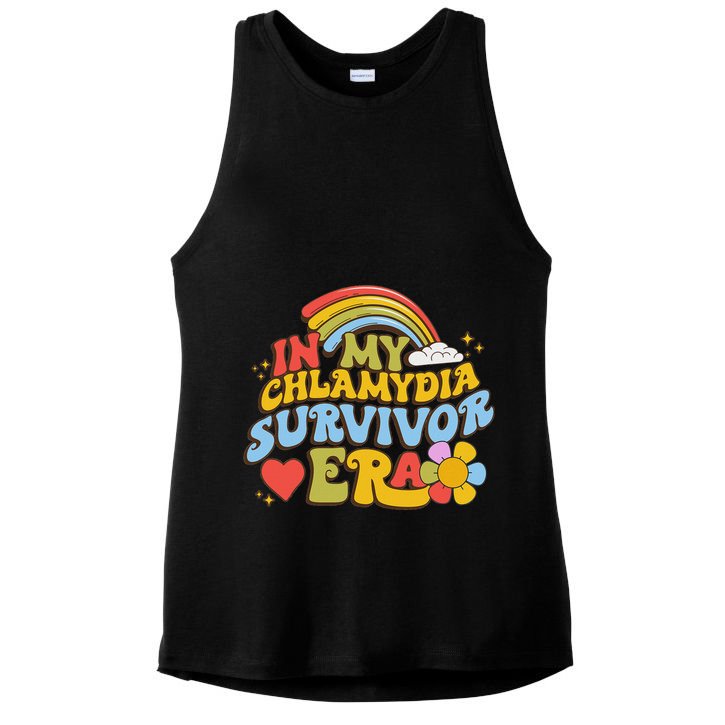 In My Chlamydia Survivor Era Funny Inappropriate Ladies PosiCharge Tri-Blend Wicking Tank
