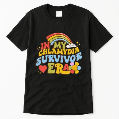 In My Chlamydia Survivor Era Funny Inappropriate Tall T-Shirt