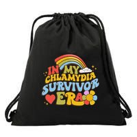 In My Chlamydia Survivor Era Funny Inappropriate Drawstring Bag