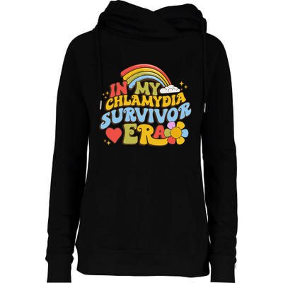 In My Chlamydia Survivor Era Funny Inappropriate Womens Funnel Neck Pullover Hood