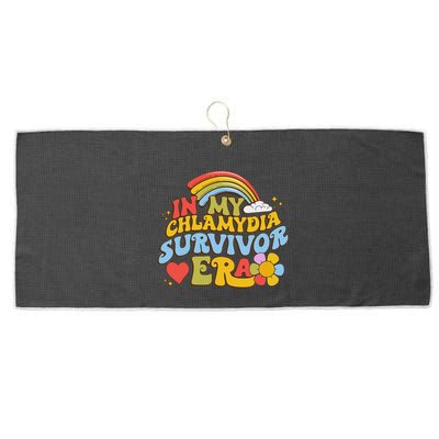 In My Chlamydia Survivor Era Funny Inappropriate Large Microfiber Waffle Golf Towel