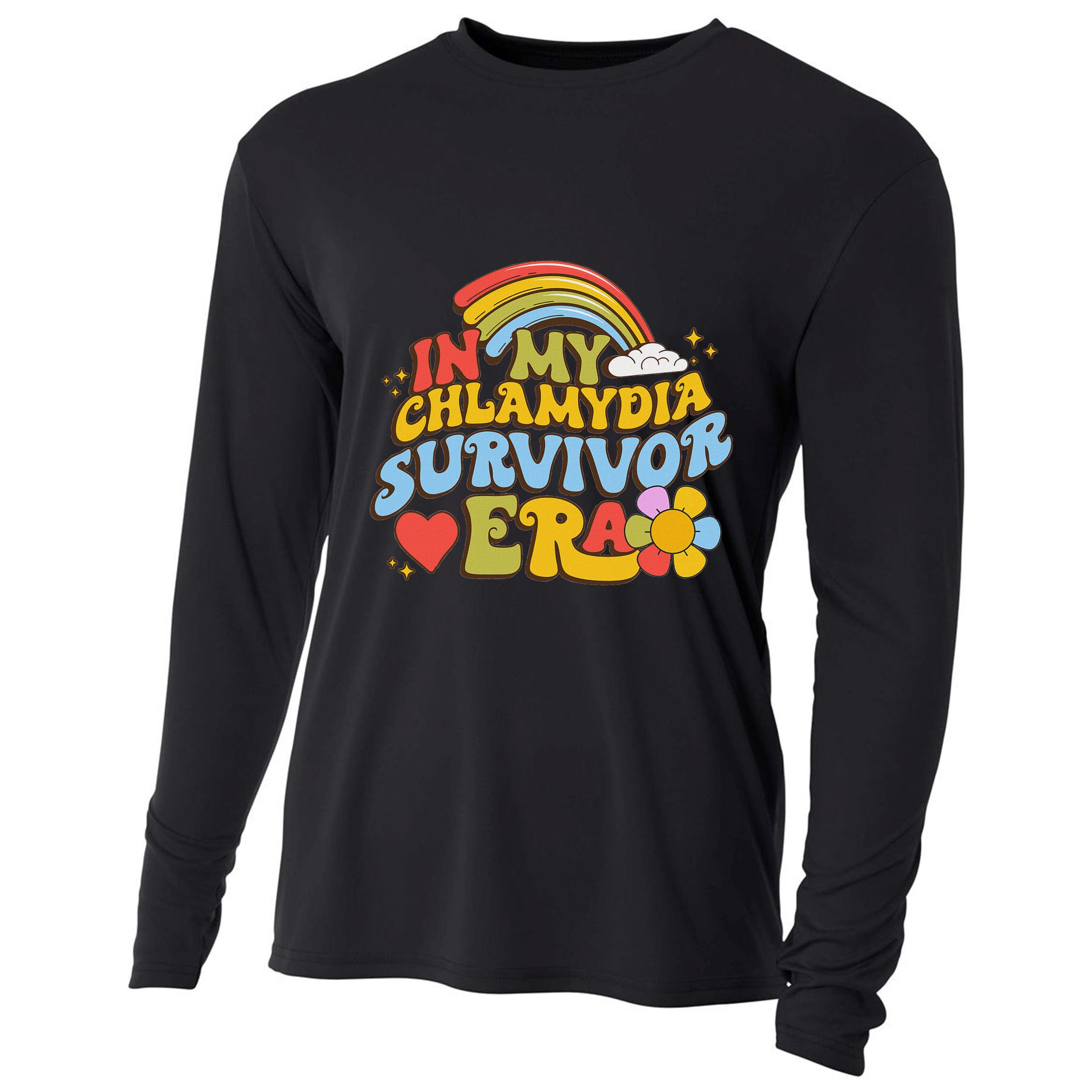 In My Chlamydia Survivor Era Funny Inappropriate Cooling Performance Long Sleeve Crew