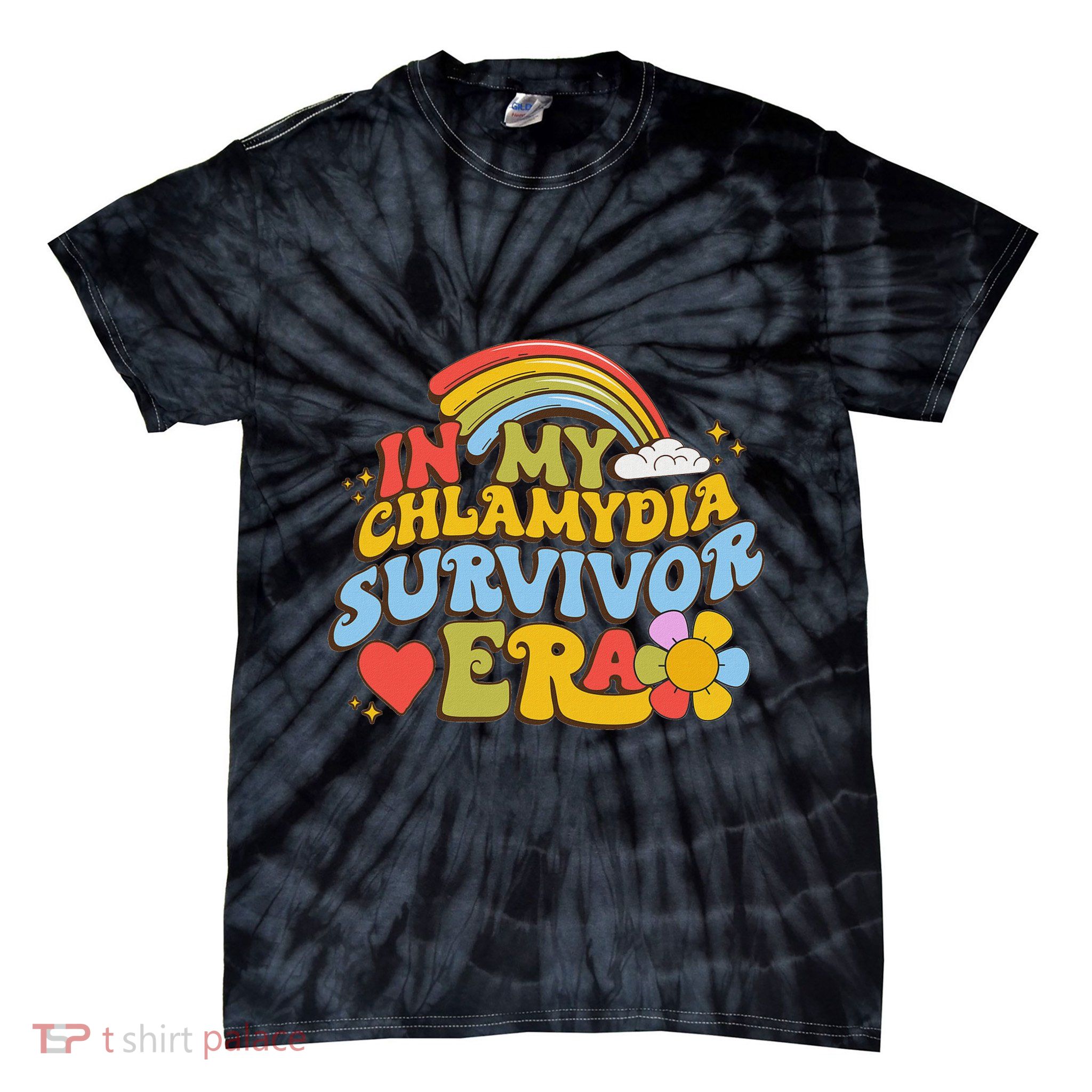 In My Chlamydia Survivor Era Funny Inappropriate Tie-Dye T-Shirt