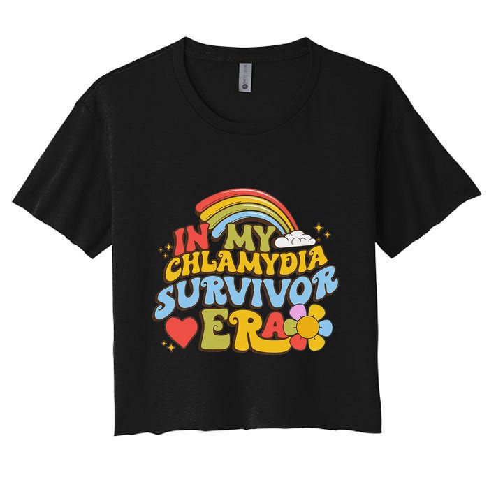 In My Chlamydia Survivor Era Funny Inappropriate Women's Crop Top Tee