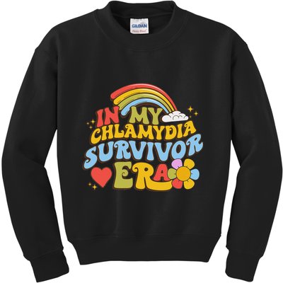 In My Chlamydia Survivor Era Funny Inappropriate Kids Sweatshirt