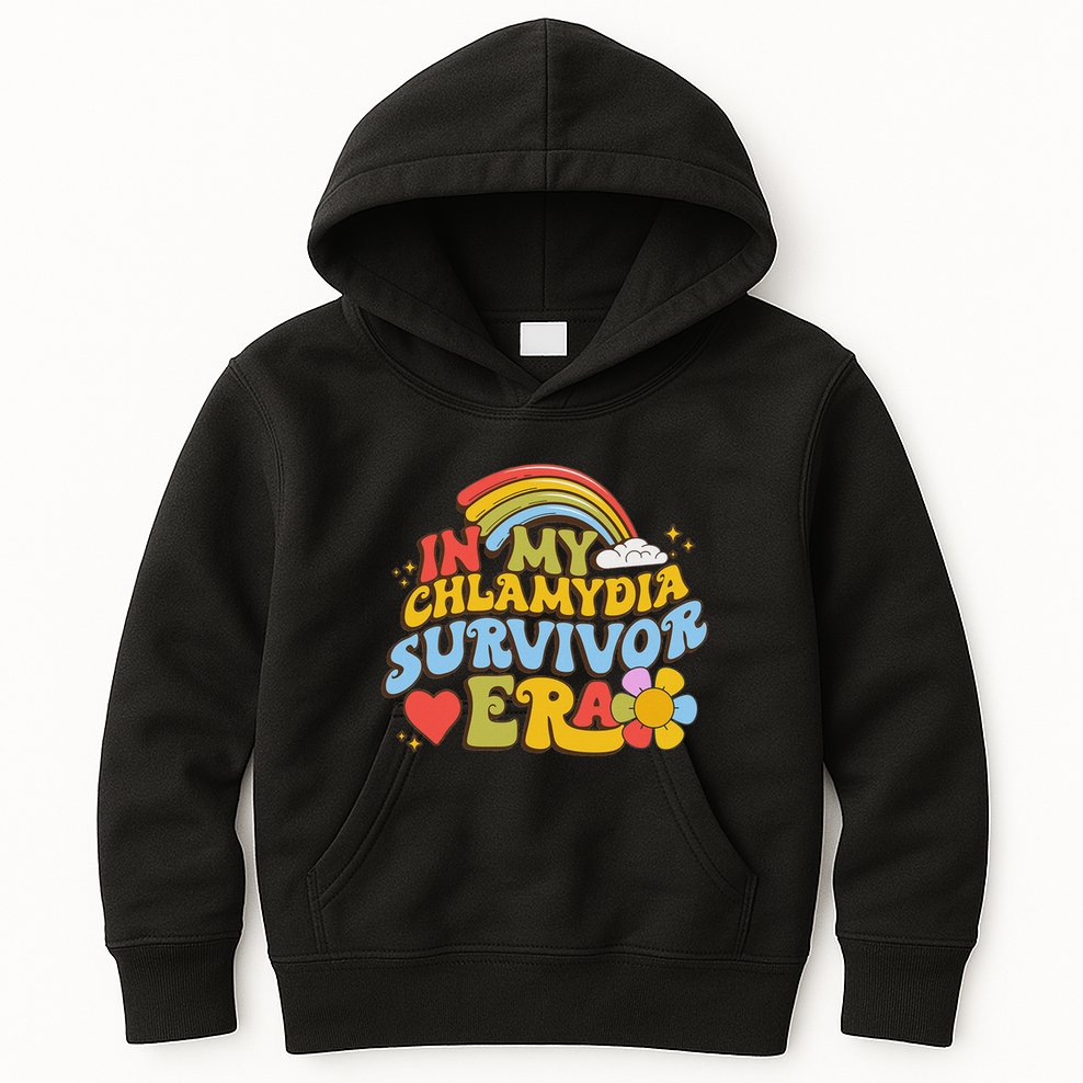 In My Chlamydia Survivor Era Funny Inappropriate Kids Hoodie