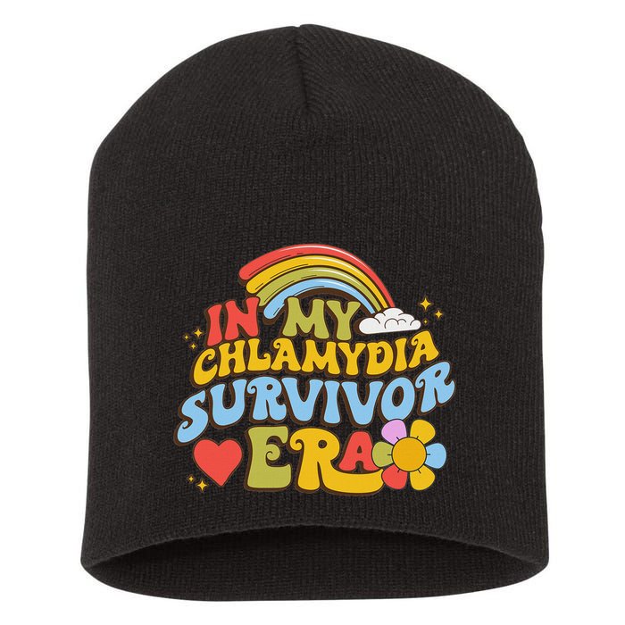 In My Chlamydia Survivor Era Funny Inappropriate Short Acrylic Beanie