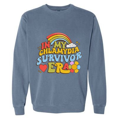 In My Chlamydia Survivor Era Funny Inappropriate Garment-Dyed Sweatshirt