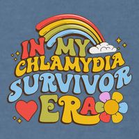 In My Chlamydia Survivor Era Funny Inappropriate Garment-Dyed Sweatshirt