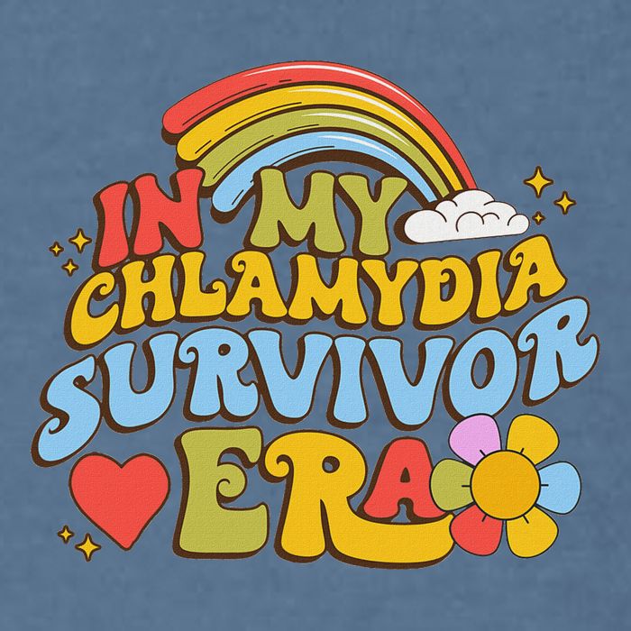 In My Chlamydia Survivor Era Funny Inappropriate Garment-Dyed Sweatshirt