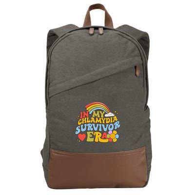 In My Chlamydia Survivor Era Funny Inappropriate Cotton Canvas Backpack