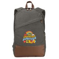 In My Chlamydia Survivor Era Funny Inappropriate Cotton Canvas Backpack