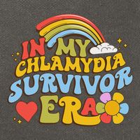 In My Chlamydia Survivor Era Funny Inappropriate Cotton Canvas Backpack