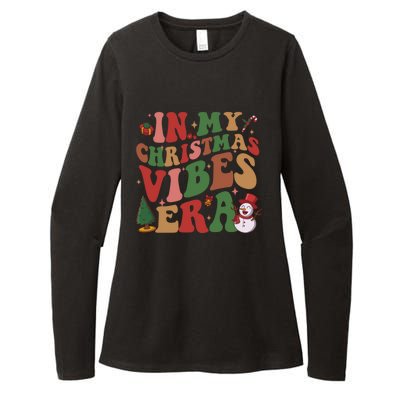 In My Christmas Vibes Era Groovy Christmas Matching Family Cool Gift Womens CVC Long Sleeve Shirt