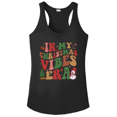 In My Christmas Vibes Era Groovy Christmas Matching Family Cool Gift Ladies PosiCharge Competitor Racerback Tank