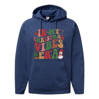 In My Christmas Vibes Era Groovy Christmas Matching Family Cool Gift Performance Fleece Hoodie