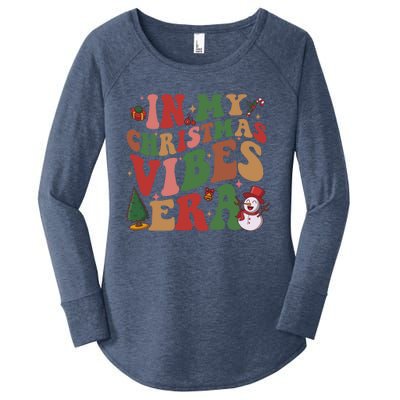 In My Christmas Vibes Era Groovy Christmas Matching Family Cool Gift Women's Perfect Tri Tunic Long Sleeve Shirt