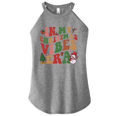 In My Christmas Vibes Era Groovy Christmas Matching Family Cool Gift Women's Perfect Tri Rocker Tank